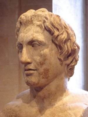 Bust of Alexander (Roman copy of a 330 BCE statue by Lysippus,.jpg