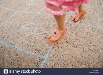 raditional-kids-game-of-bebeleche-hopscotch-DJE5MX.jpg