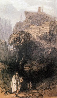 Hiking to the town and fortress of Kruja (Kroia), Albania, 30 September 1848.jpg