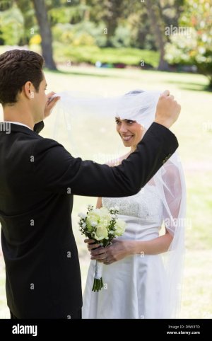 loving-groom-lifting-veil-of-bride-DWK97D.jpg